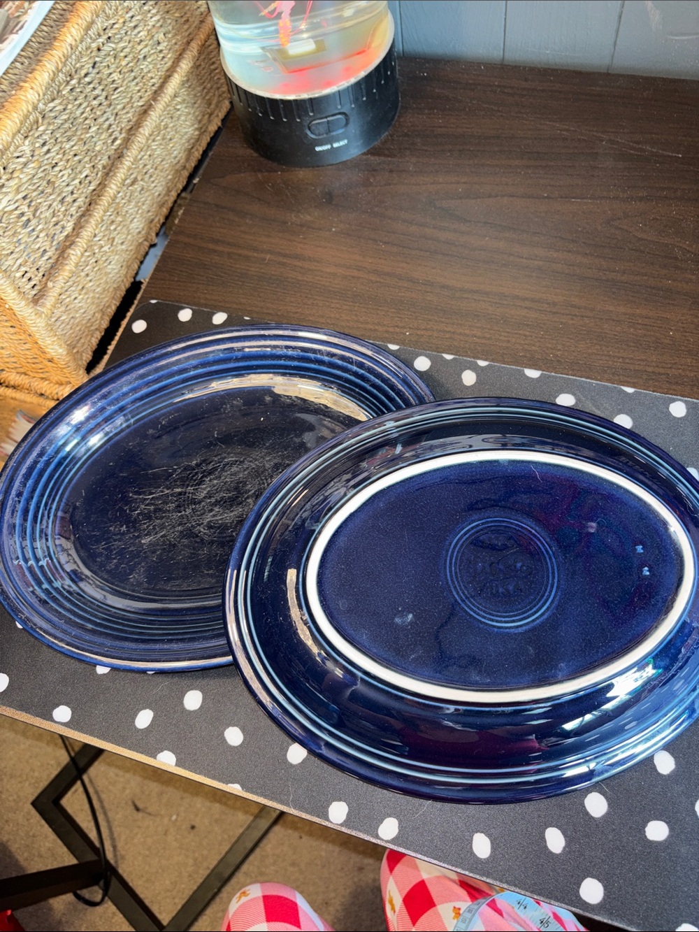VINTAGE Homer Laughlin Fiesta Cobalt Blue Oval Serving Platter, recognized by it